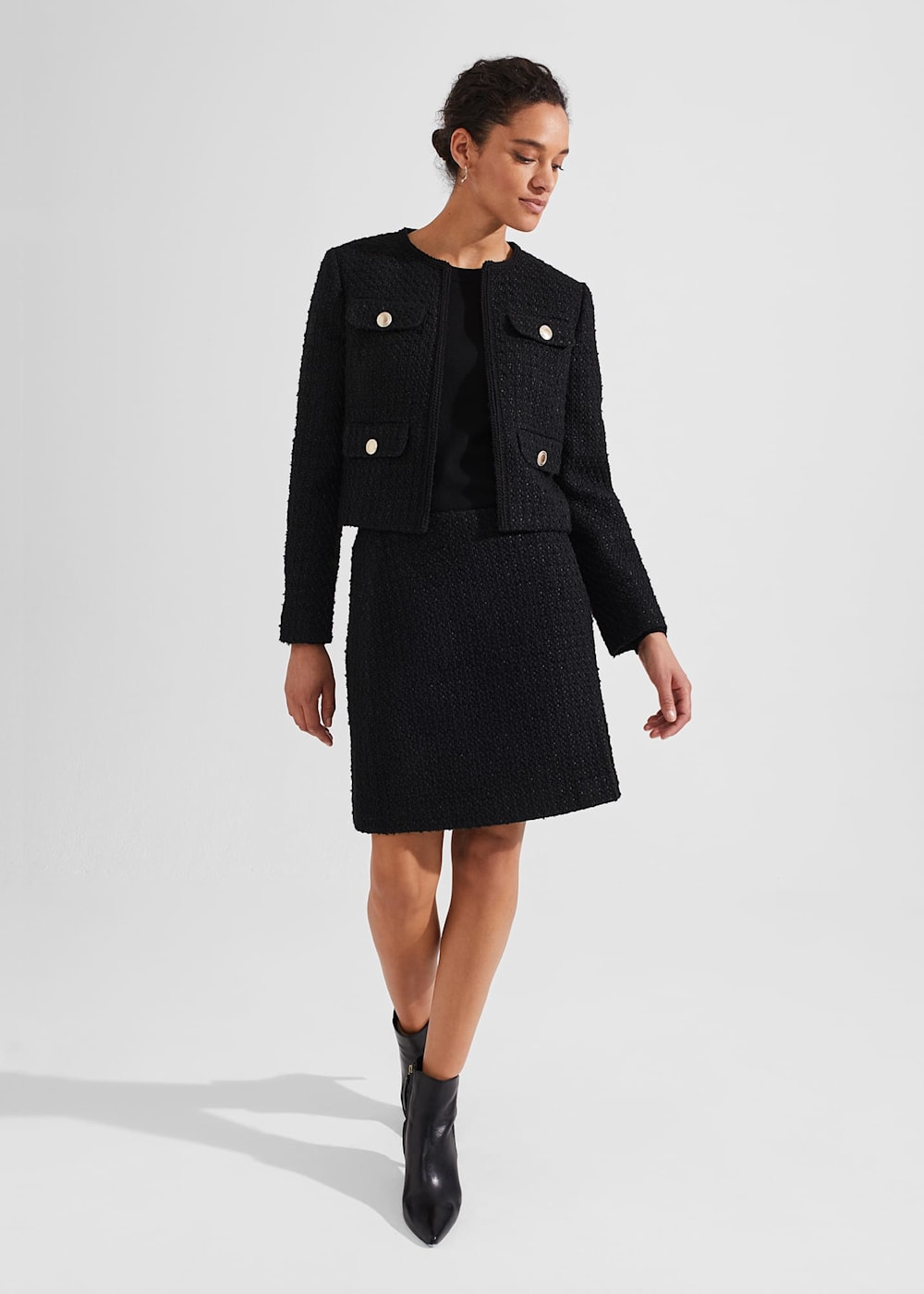 Hobbs black jacket clearance
