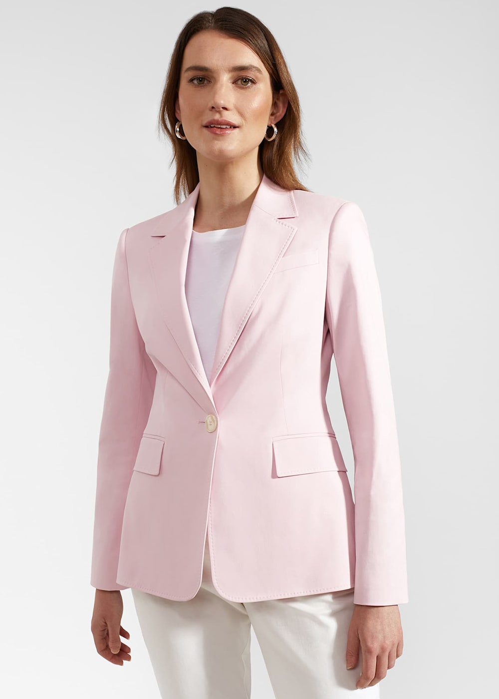 Pale pink blazer jacket top