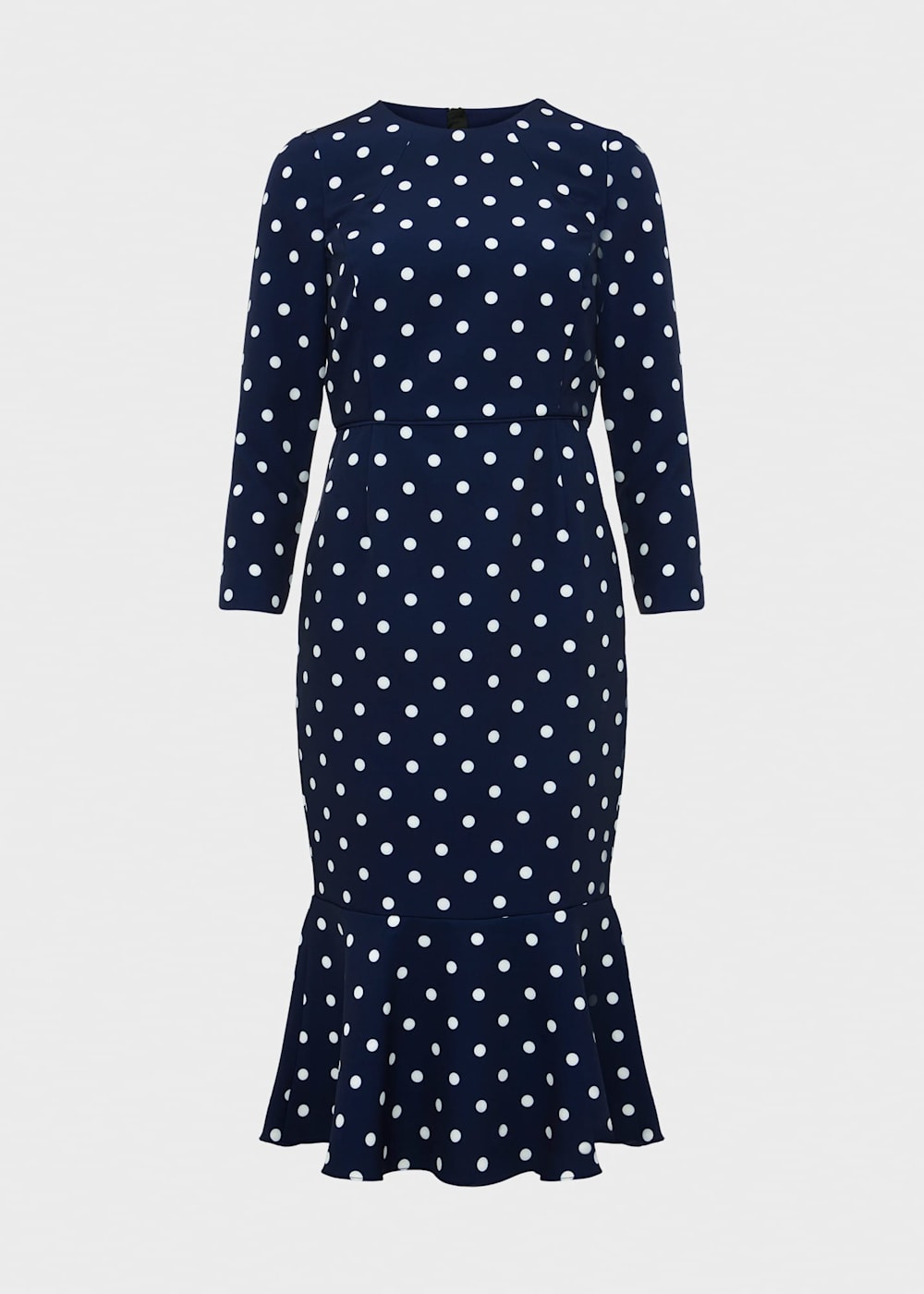 Hobbs navy spot dress 2025
