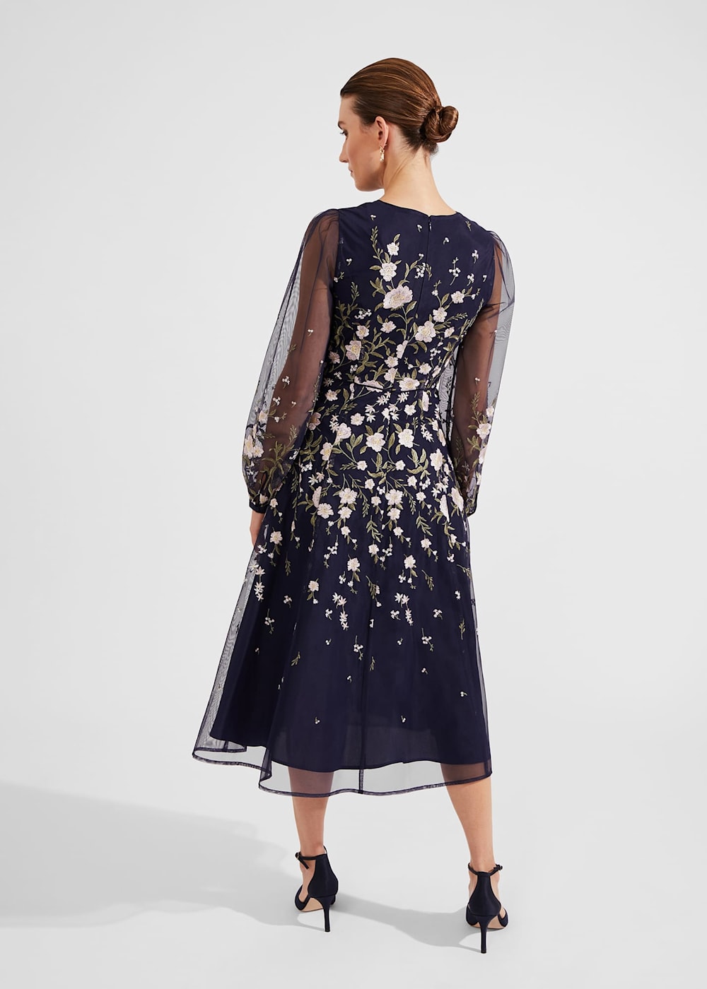 Lois Embroidered Midi Dress | Hobbs US |