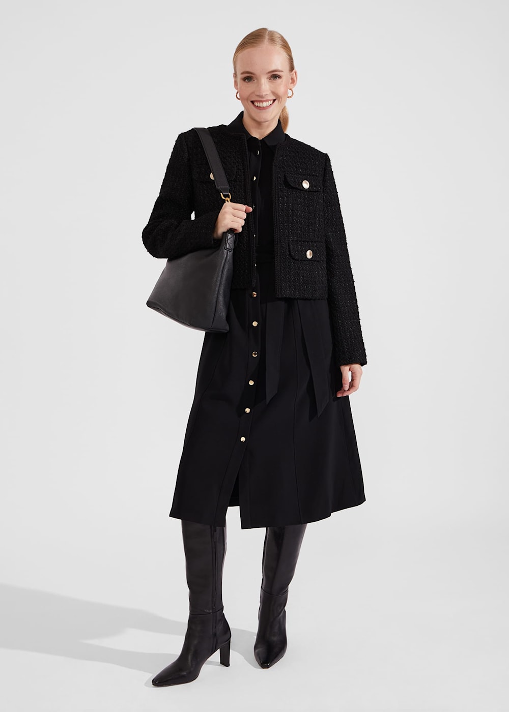 Hobbs black shirt dress clearance