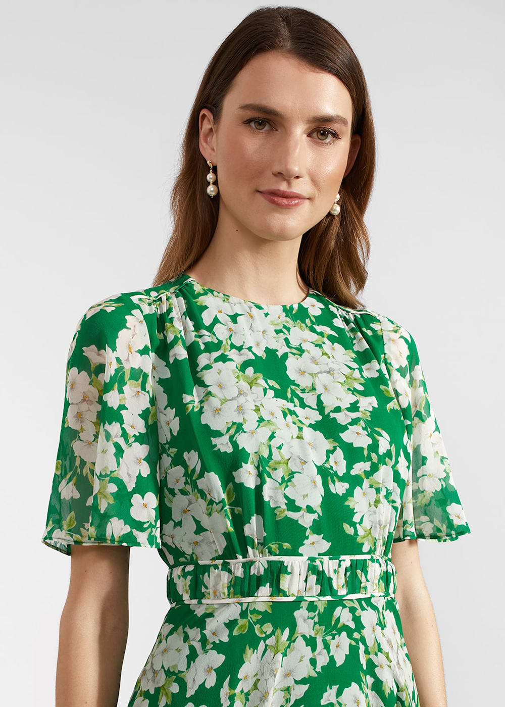 Bronwyn Silk Midi Dress | Hobbs US |
