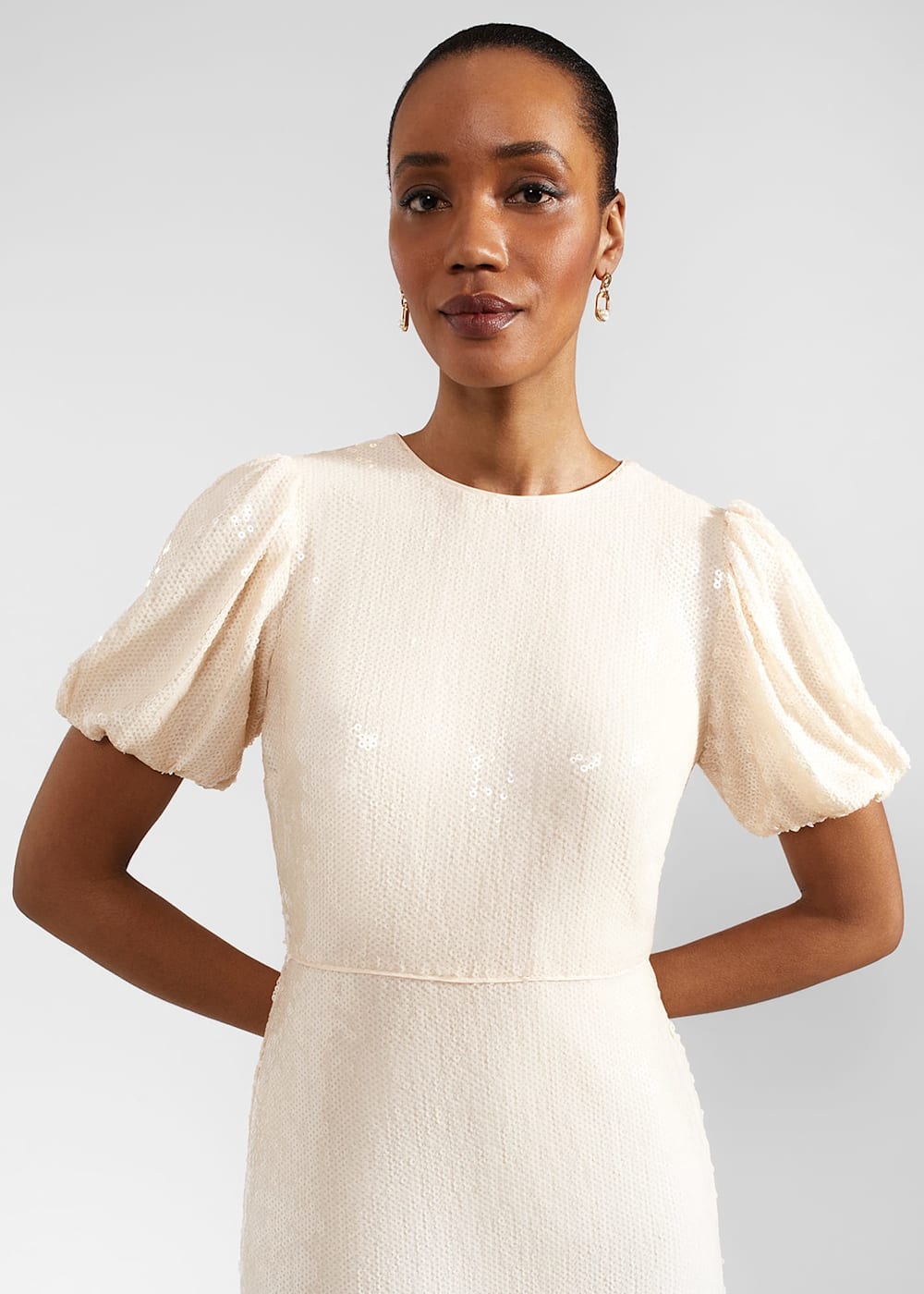 Tamzin Sequin Midi Dress Hobbs UK