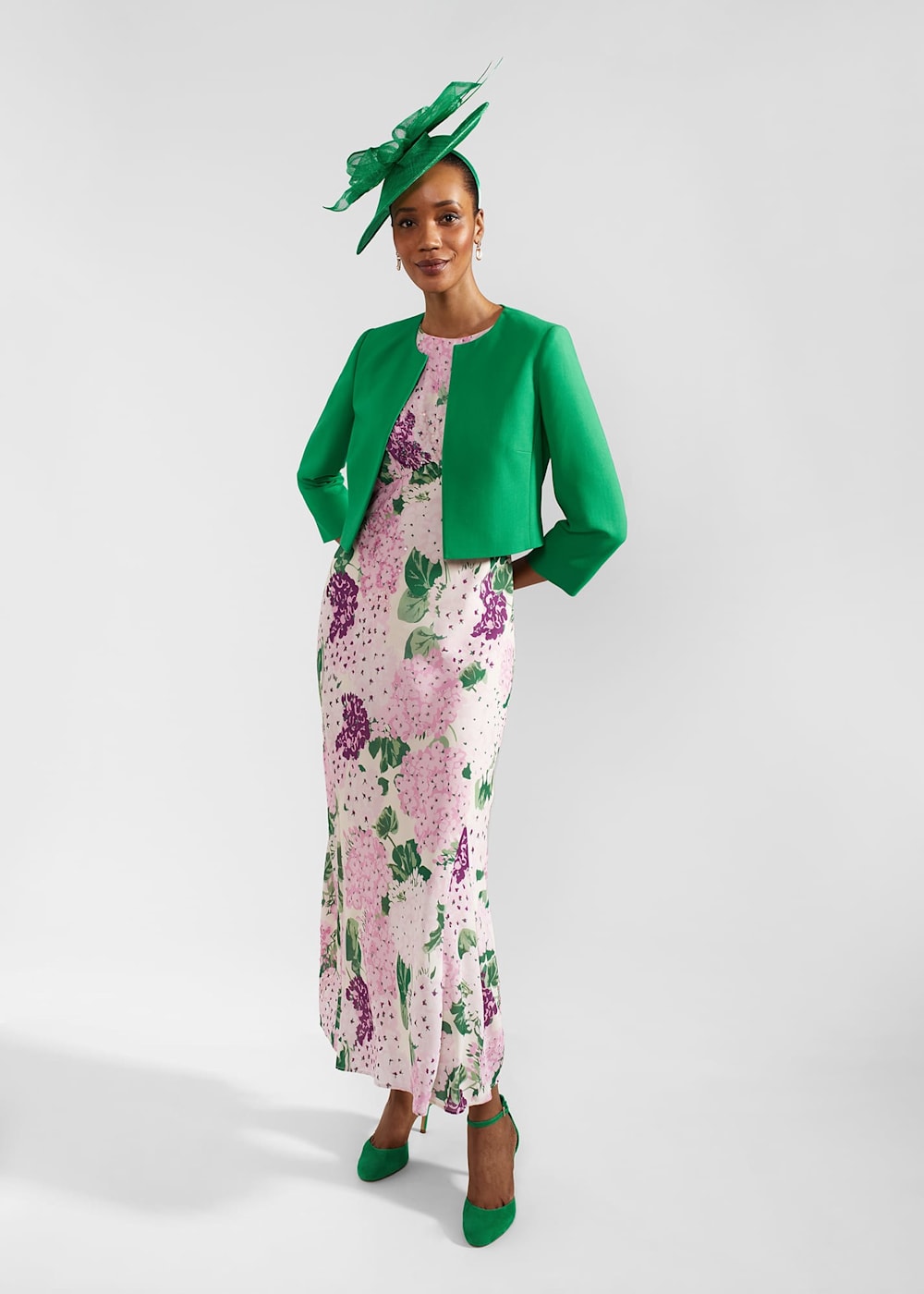 Lalena Sequin Floral Dress Hobbs UK