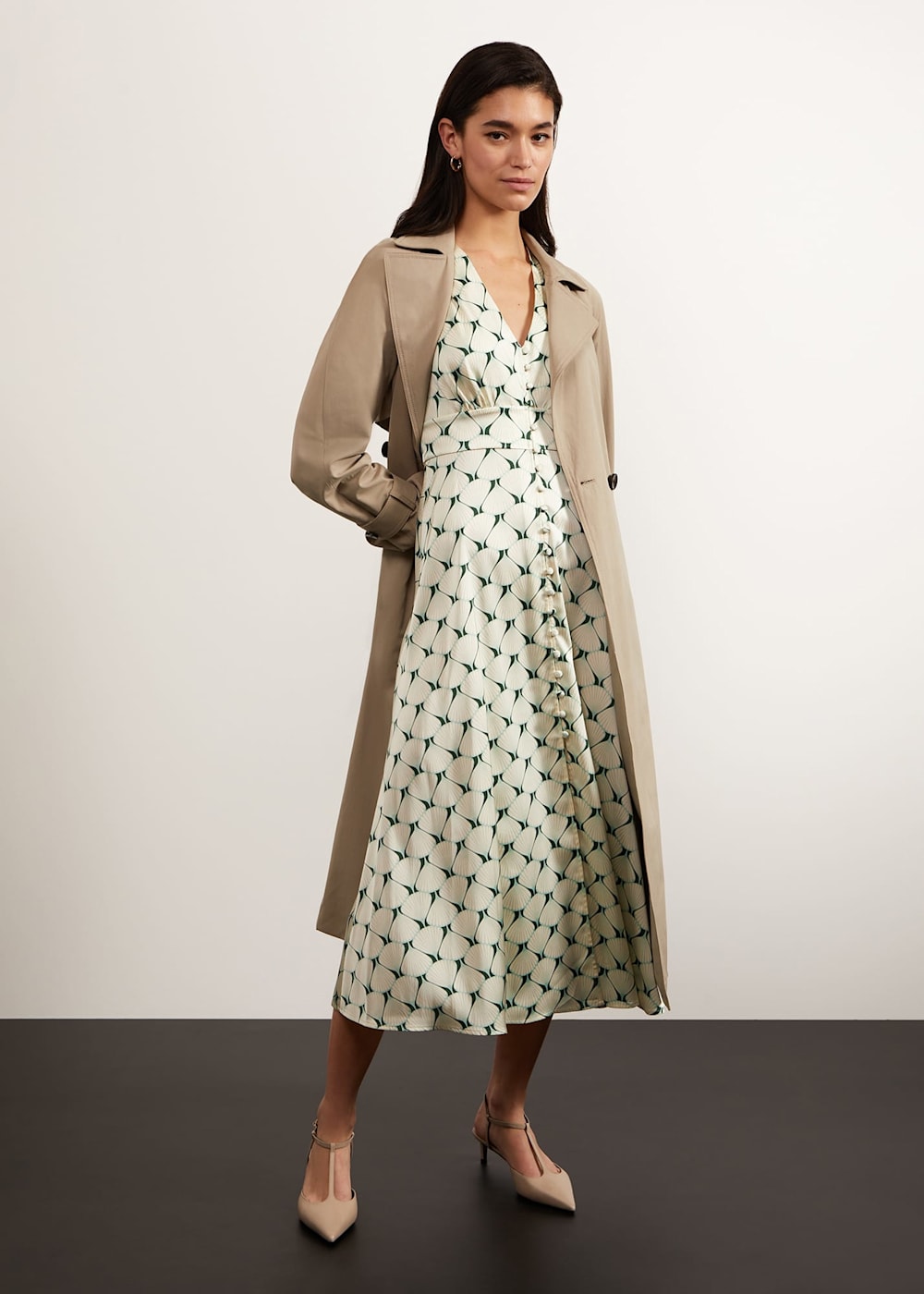 Ennerdale V Neck Midi Dress | Hobbs US | Ennerdale V Neck Midi Dress | Hobbs US |