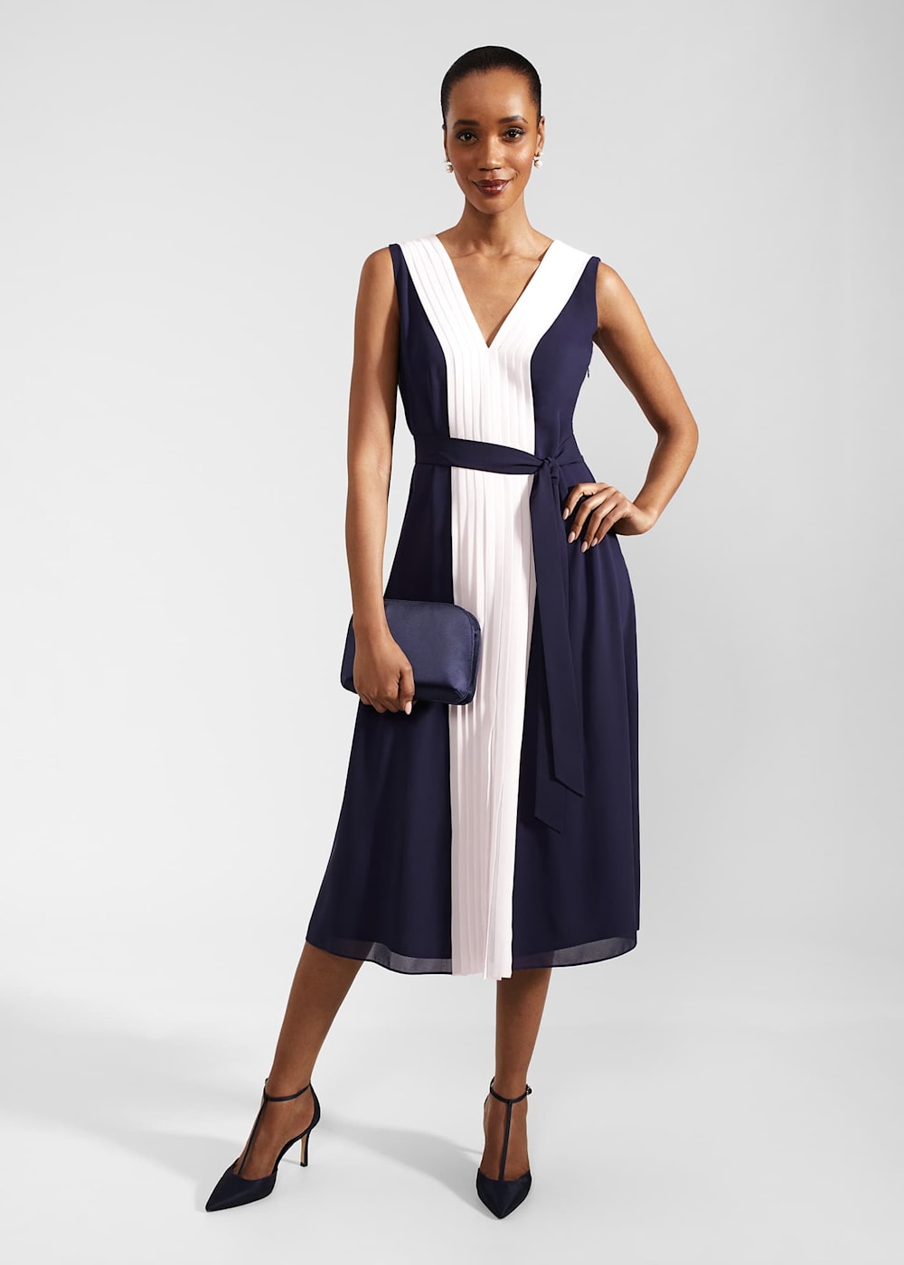 Navy dress hobbs top
