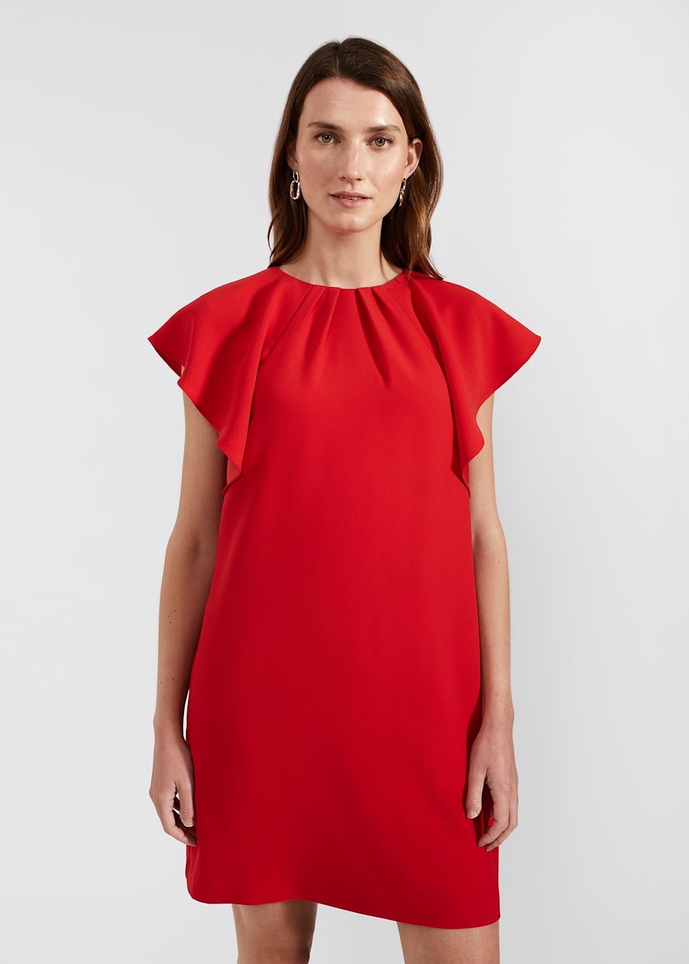 Rosario Frill Sleeveless Dress Hobbs UK