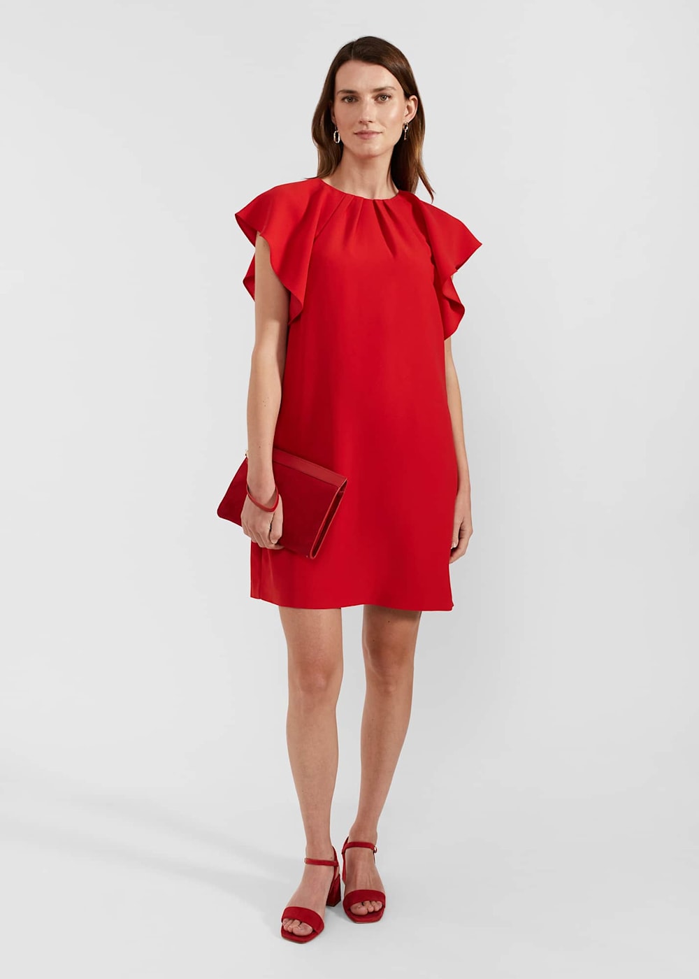 Rosario Frill Sleeveless Dress | Hobbs US |