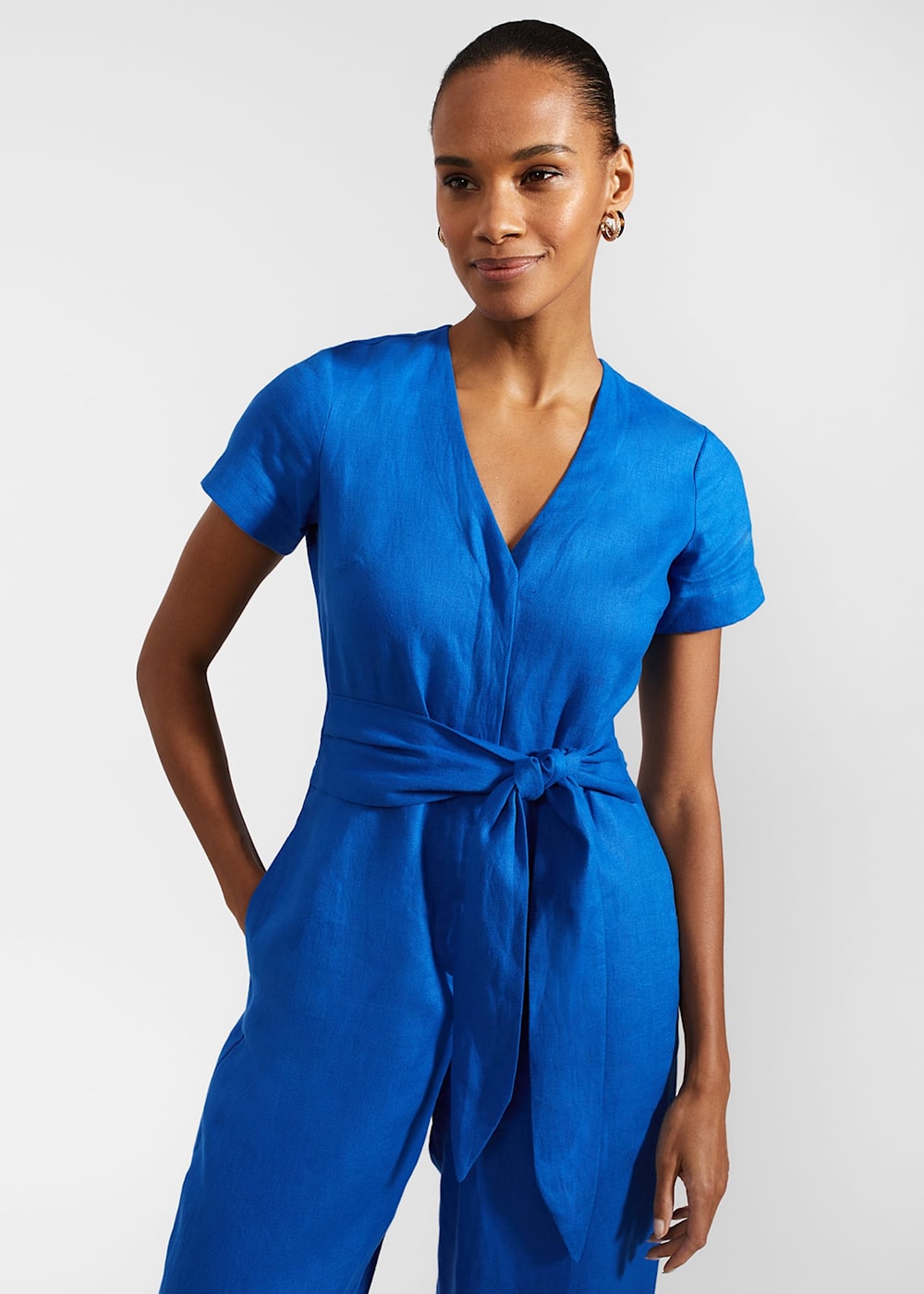 Blue dress jumpsuit best sale