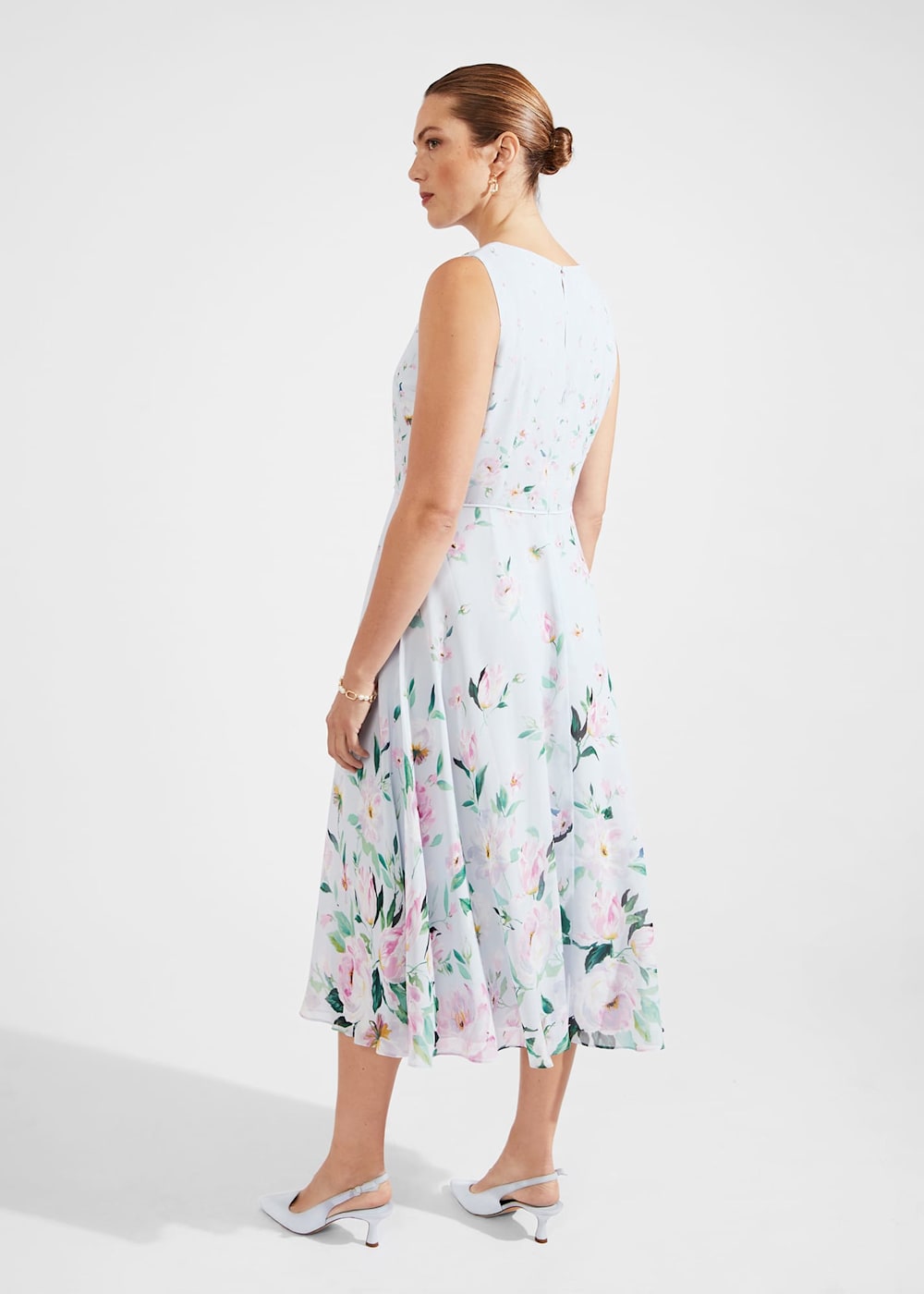Petite Carly Floral Midi Dress Hobbs UK