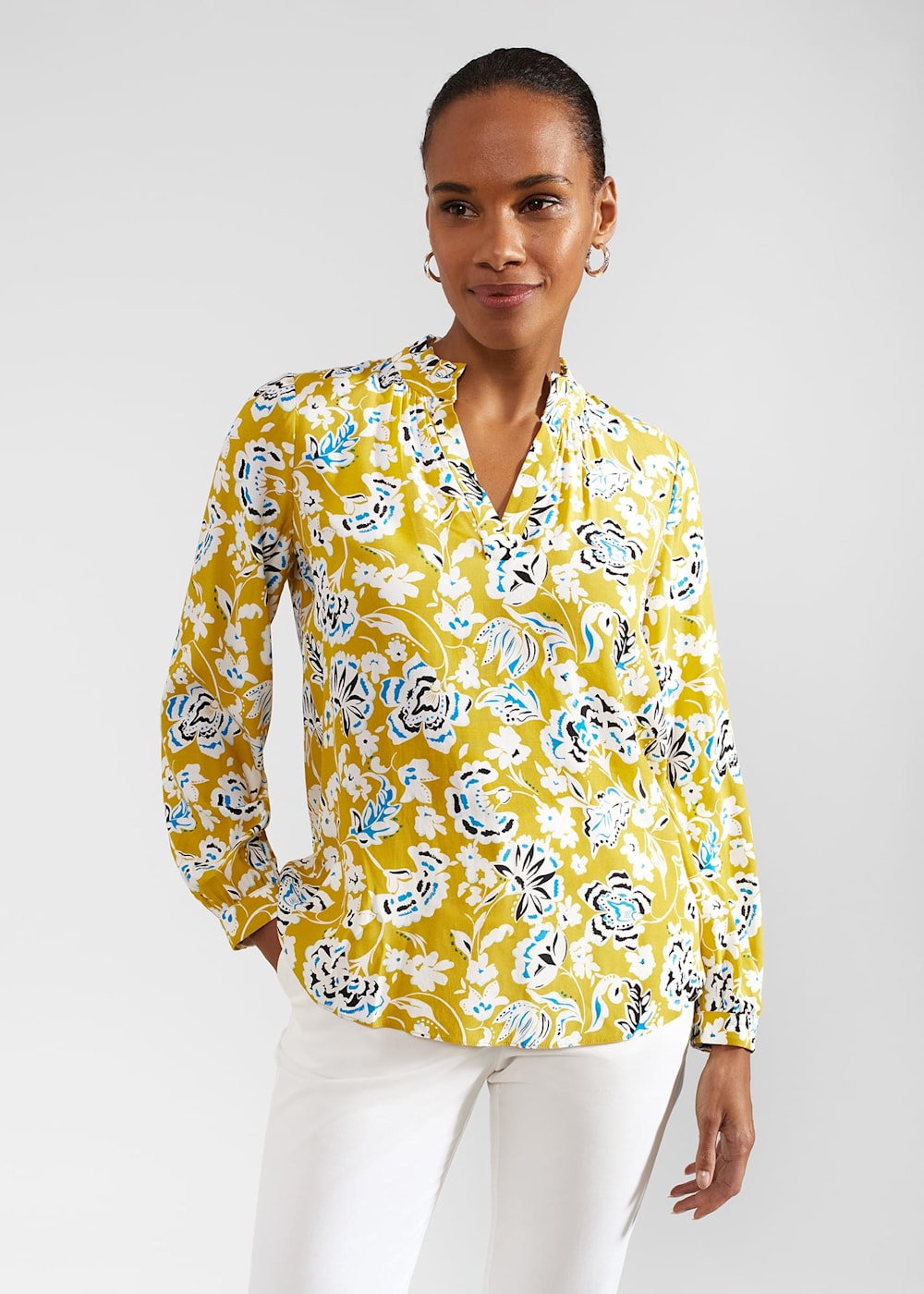 Yellow blouse uk cheap
