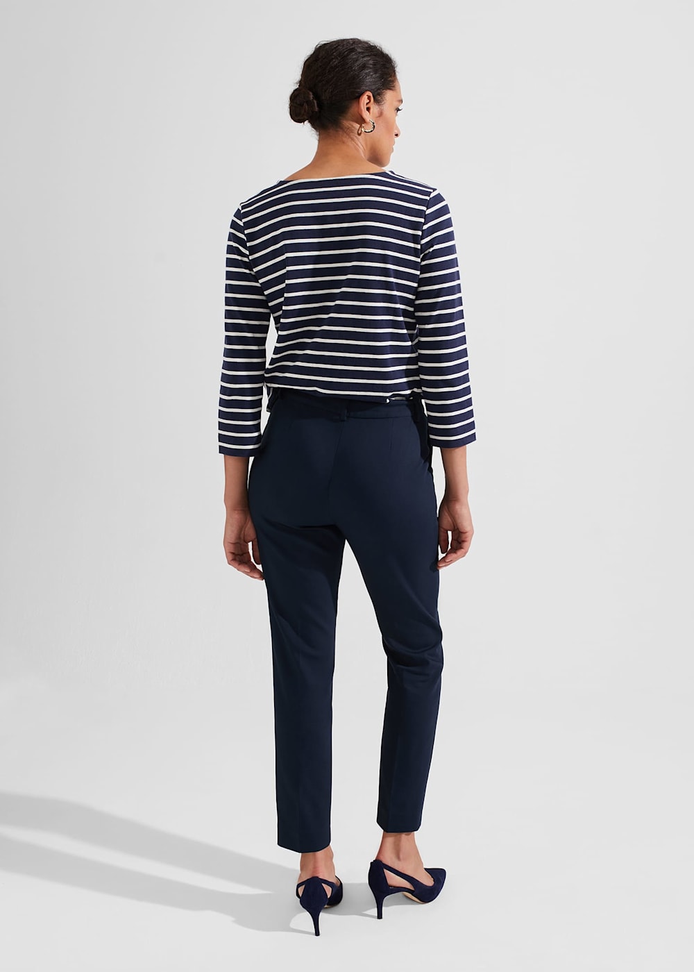 Petite navy trousers top