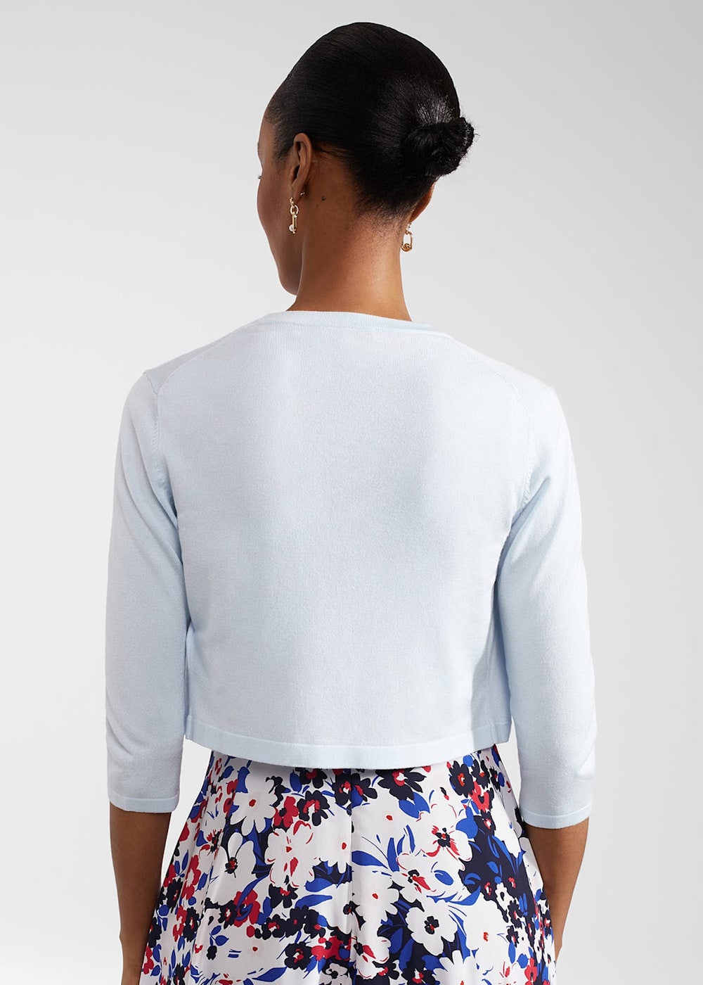 Pale grey bolero store