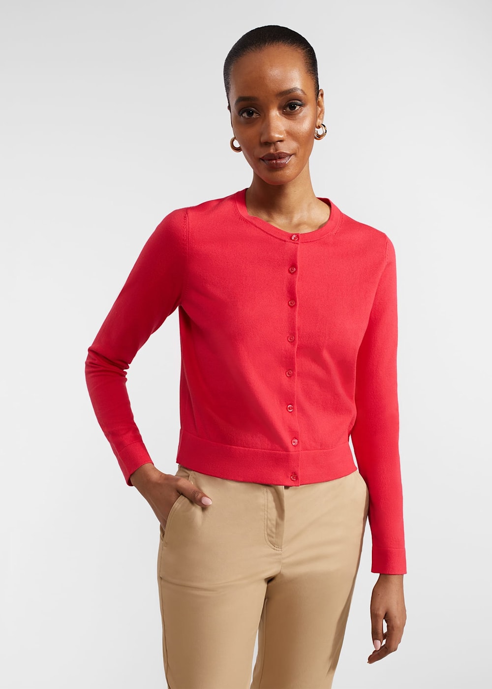 Hobbs red cardigan clearance