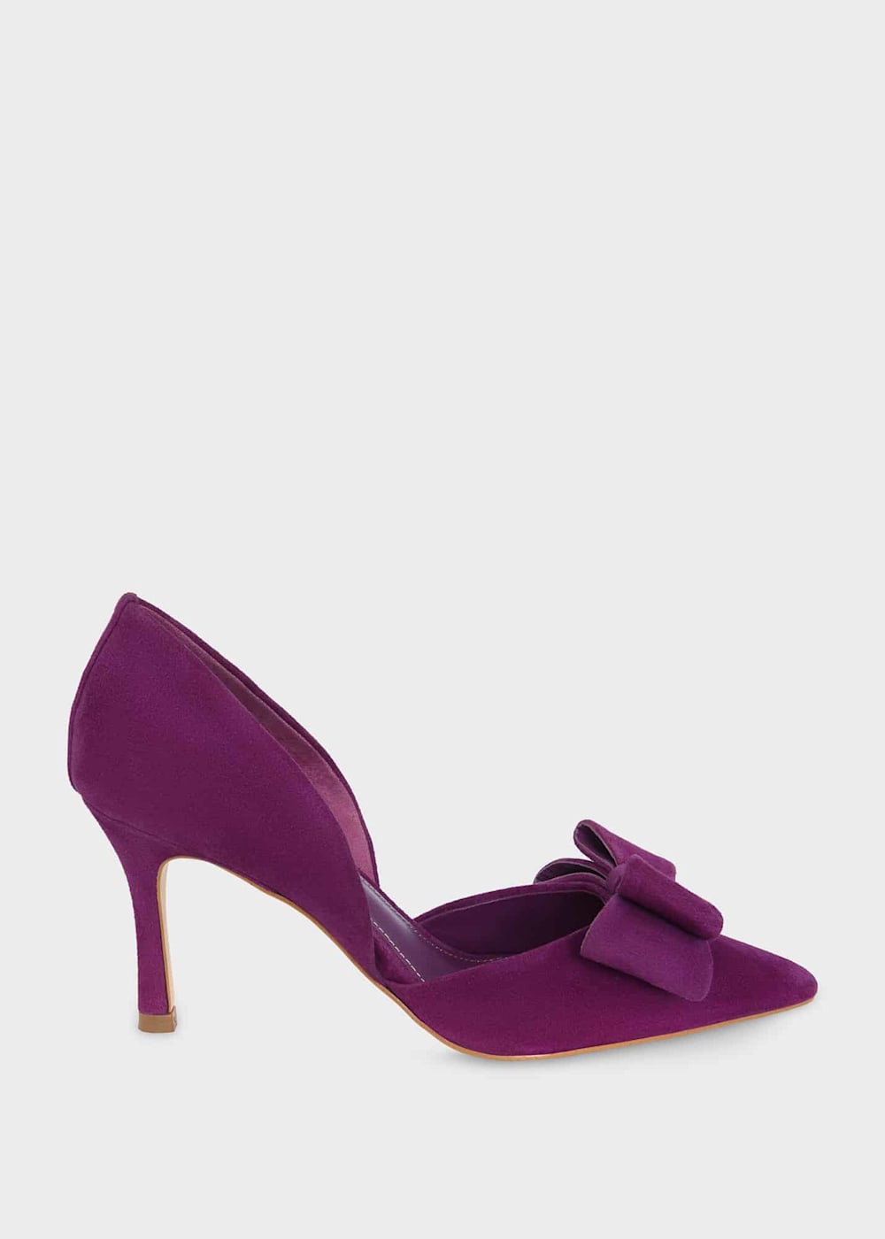Elva Suede Bow Court Shoes Hobbs UK