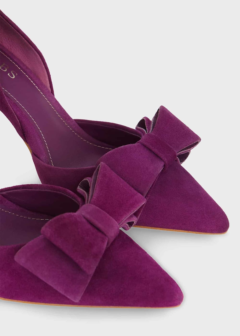 Elva Suede Bow Court Shoes Hobbs UK