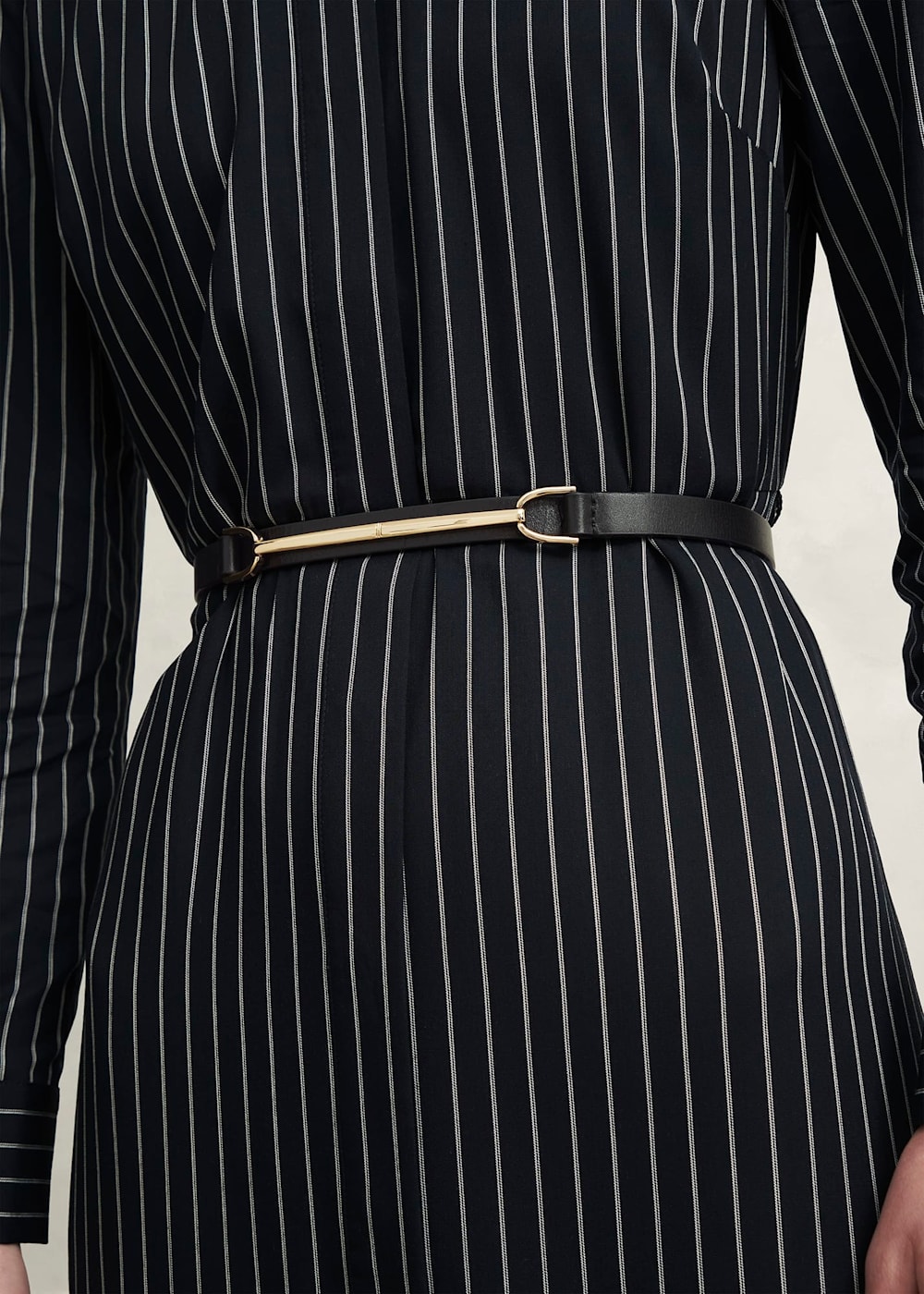 Daphne Dress in White with Black Stripe Daphne Dress in White with Black Stripe