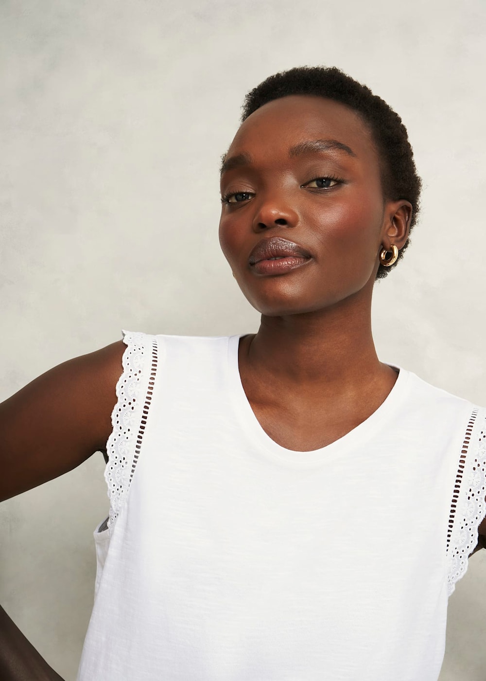Hobbs Leia Cotton Broderie Top