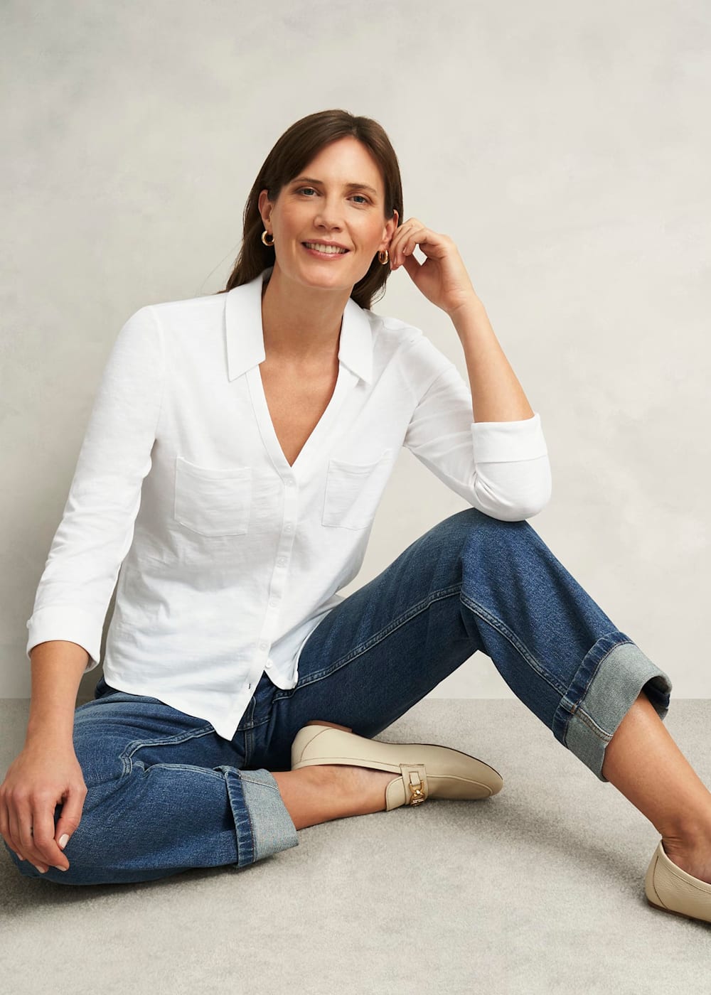 Hobbs Zariah Cotton Slub Shirt Hobbs Zariah Cotton Slub Shirt