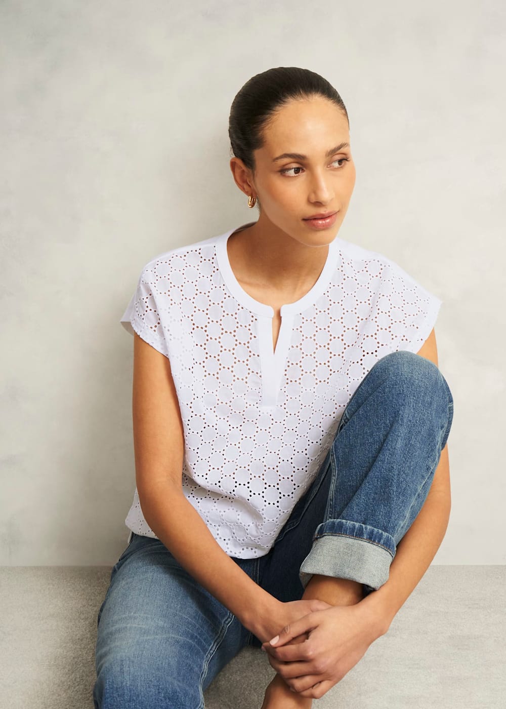 Hobbs Joanna Broderie Top Hobbs Joanna Broderie Top