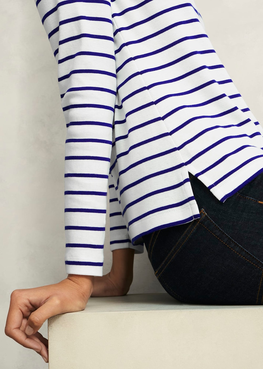 Hobbs Constance Cotton Striped Top Hobbs Constance Cotton Striped Top