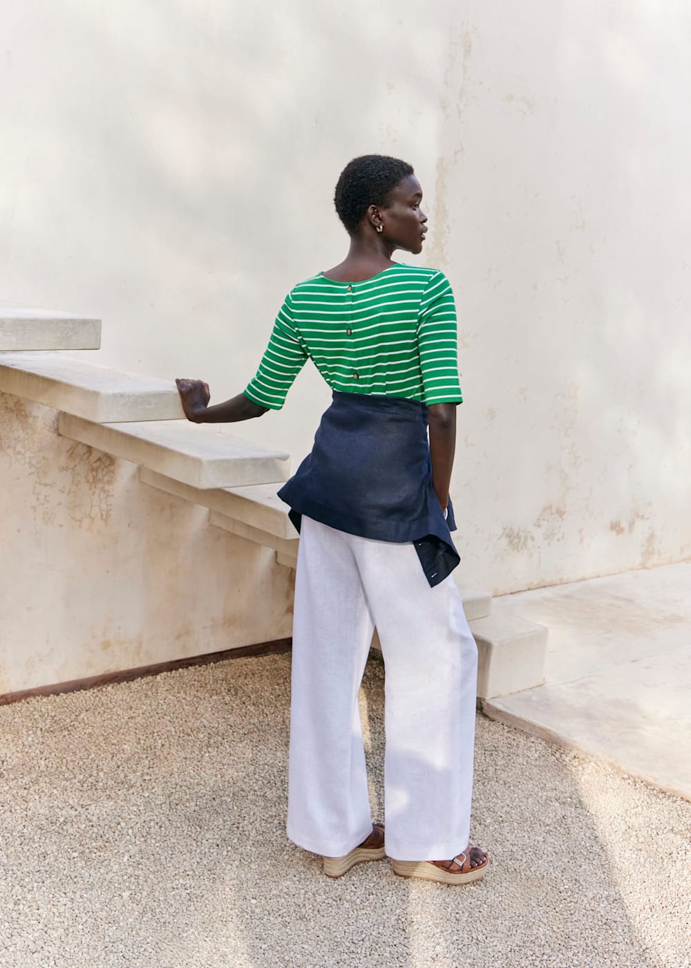 Hobbs Katie Cotton Button Back Top