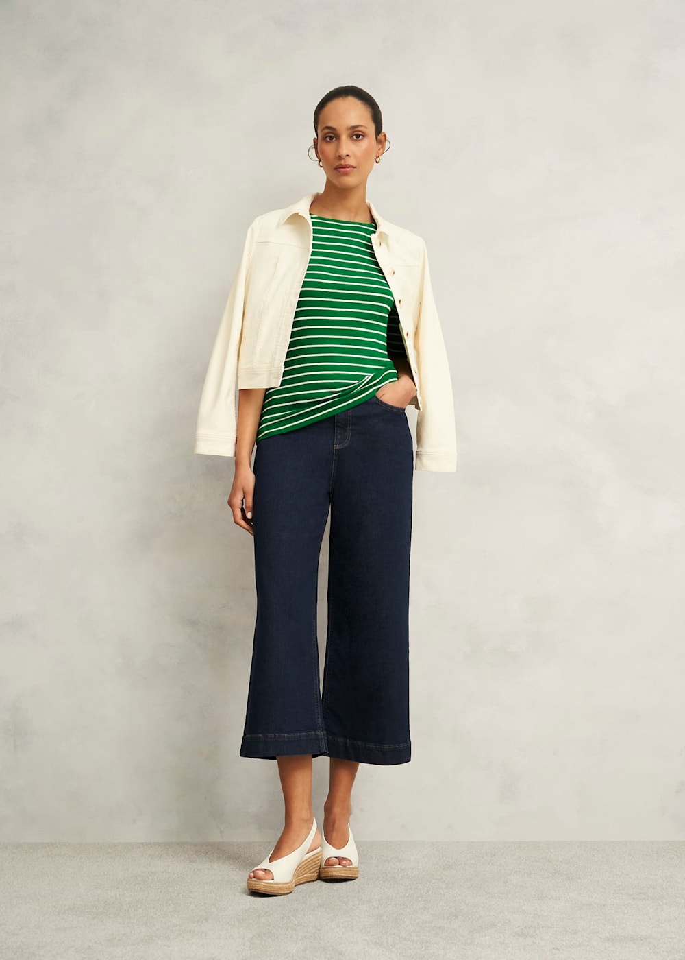 Hobbs Katie Cotton Button Back Top
