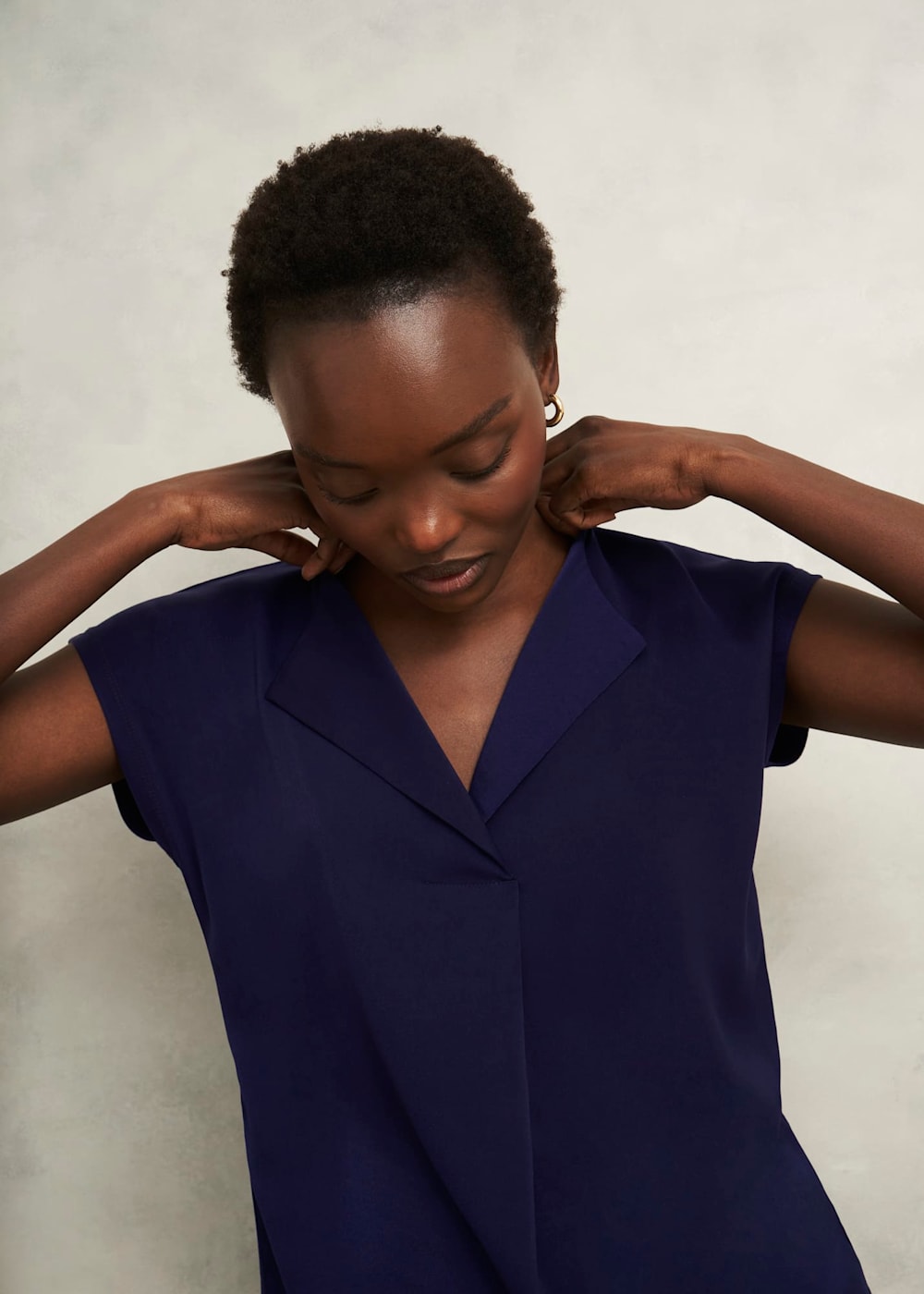 Blue Silk Georgette Shell Top | Theory