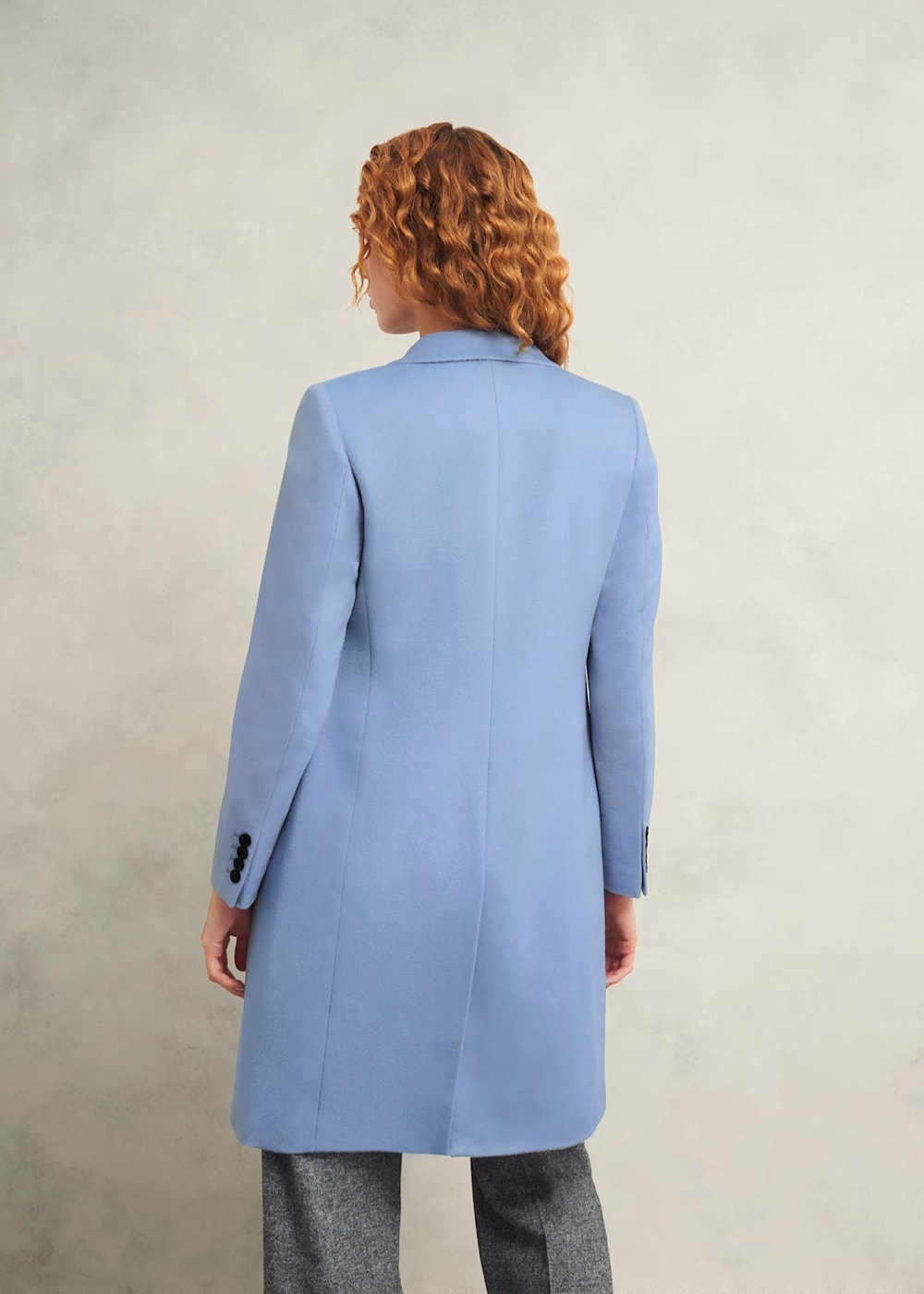 Sky blue wool coat clearance