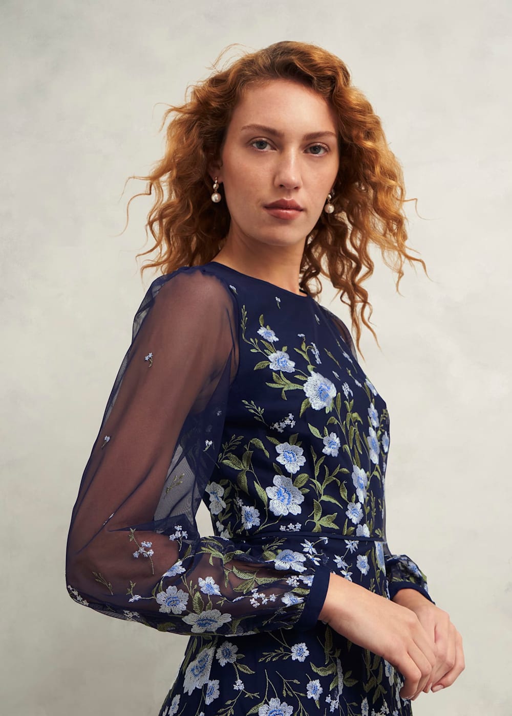 Lois Embroidered Dress Hobbs UK
