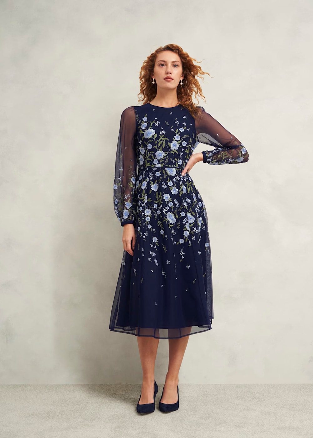 Petite embroidered dress 2025