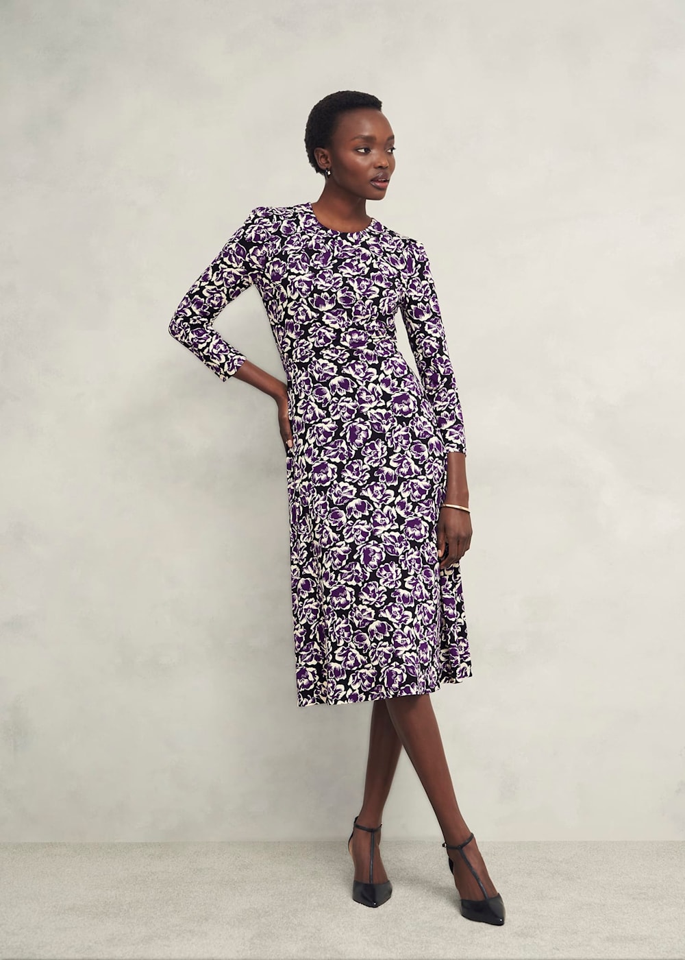 Purple jersey dress discount