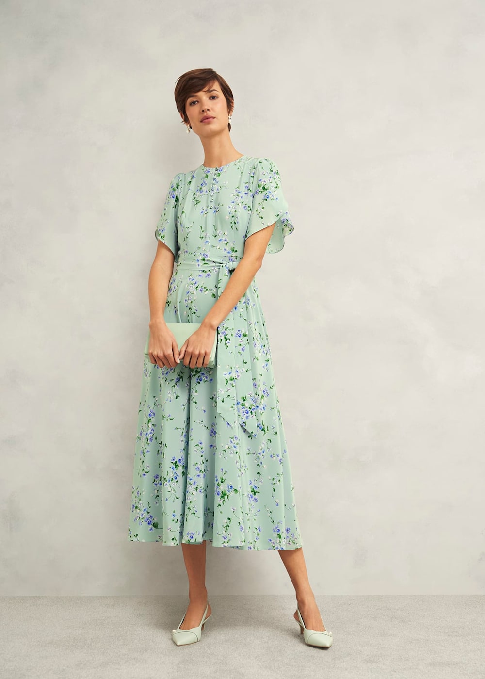 Sophia Silk Belted Dress | Hobbs US |