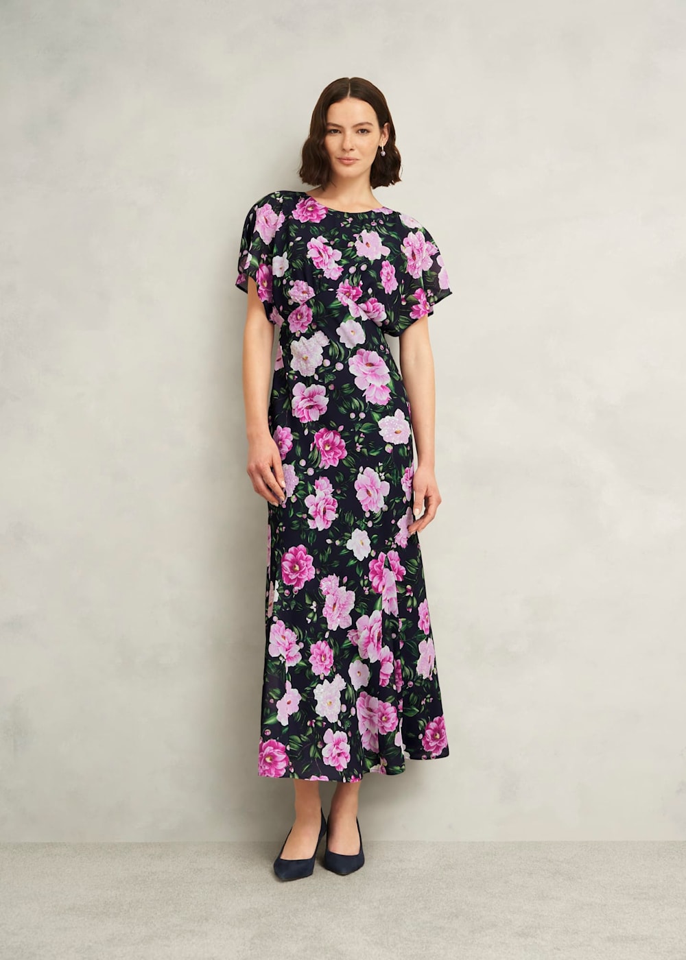 Long sleeves black midi wool dress 5246 Long sleeves black midi wool dress 5246