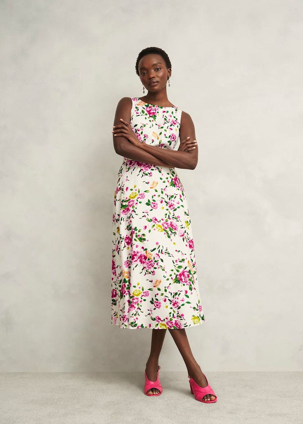 Hobbs Carly Linen Dress