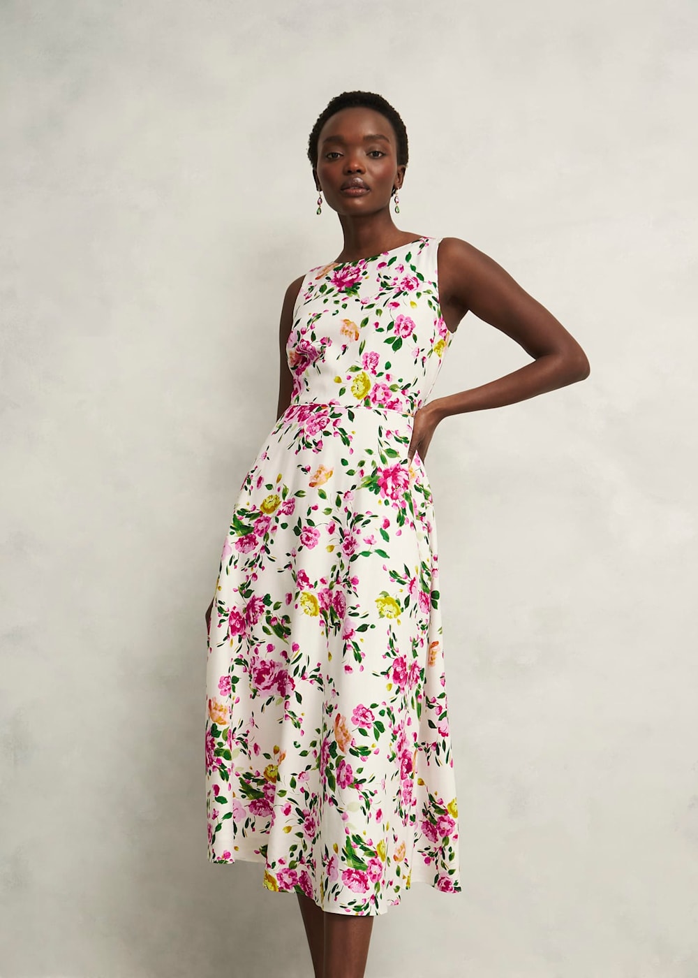 Hobbs Carly Linen Dress