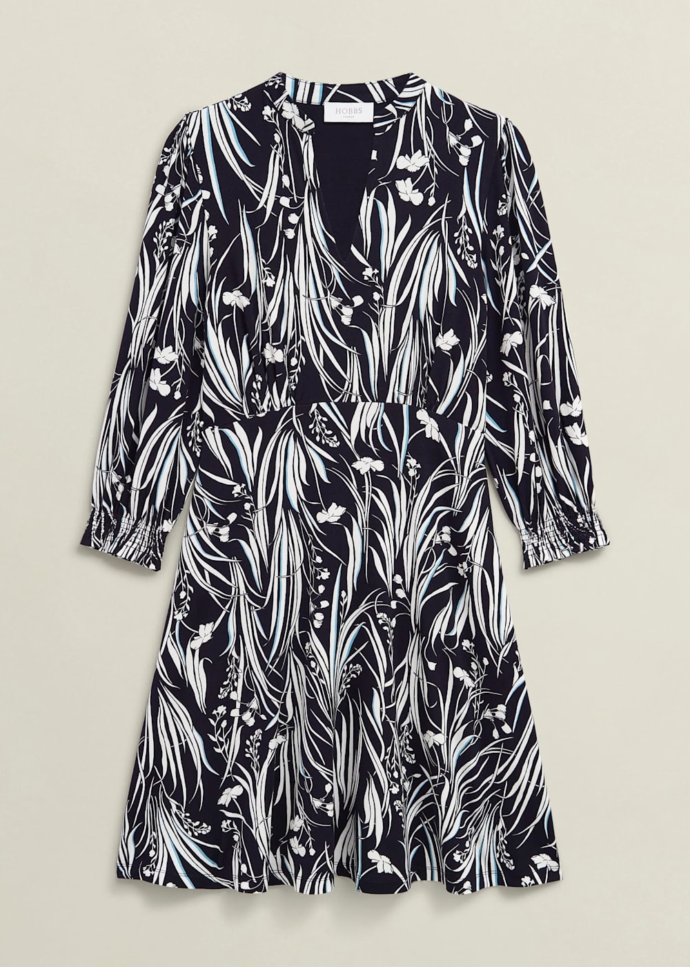 Gray Long Sleeve Linen Dress 5710
