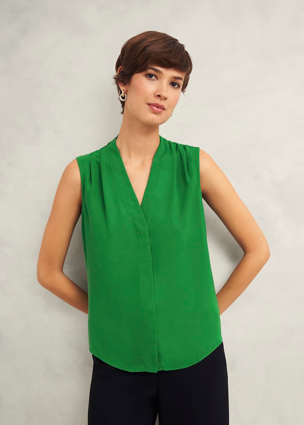Hobbs Poppy Blouse Green Hobbs Poppy Blouse Green
