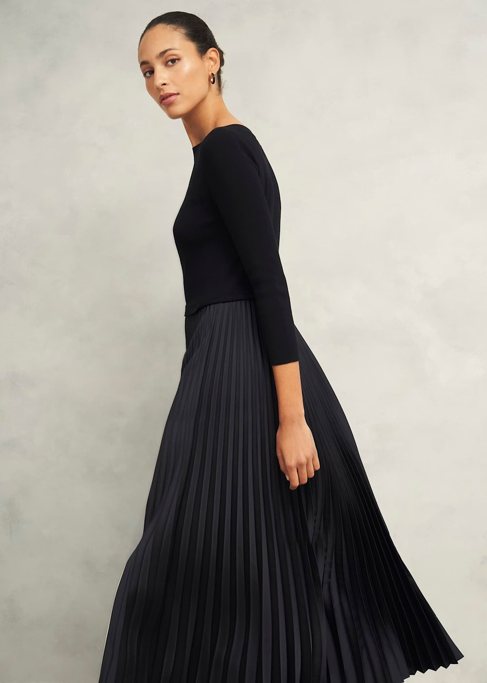 Sandra Pleated Maxi Dress | Copper