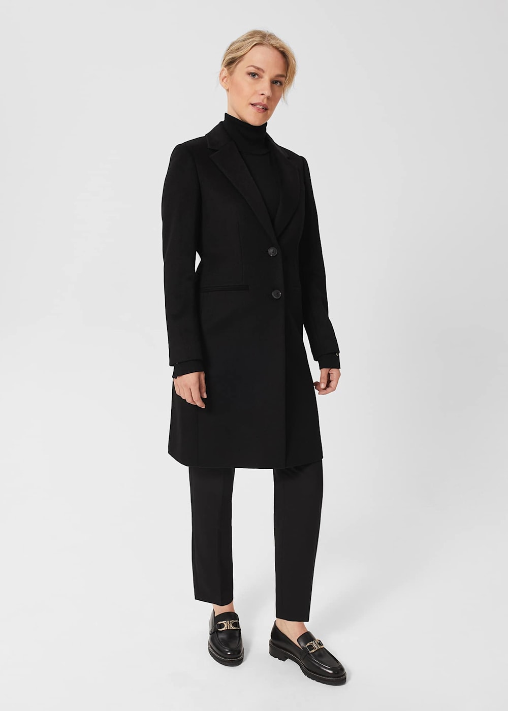Petite black wool coat best sale