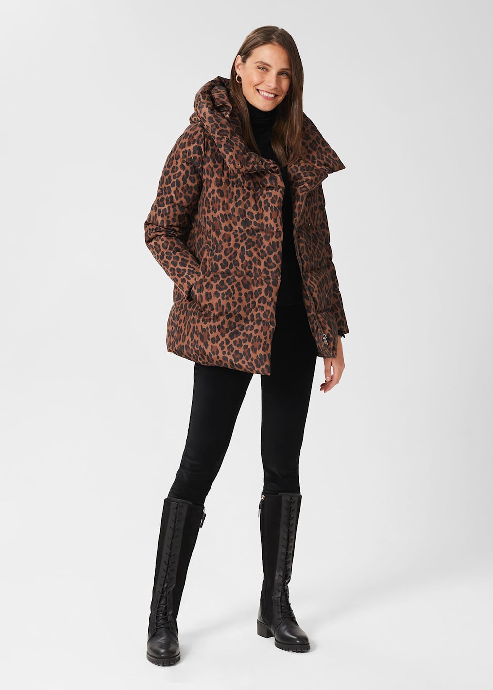 Short Heather Water Resistant Puffer Jacket Hobbs UK