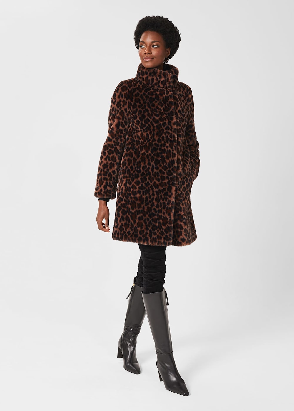 Maddox Faux Fur Coat Hobbs US