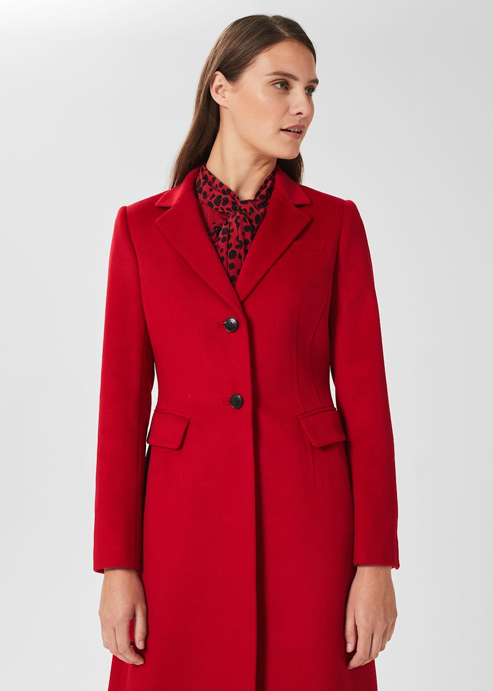 Hobbs gigi coat red top