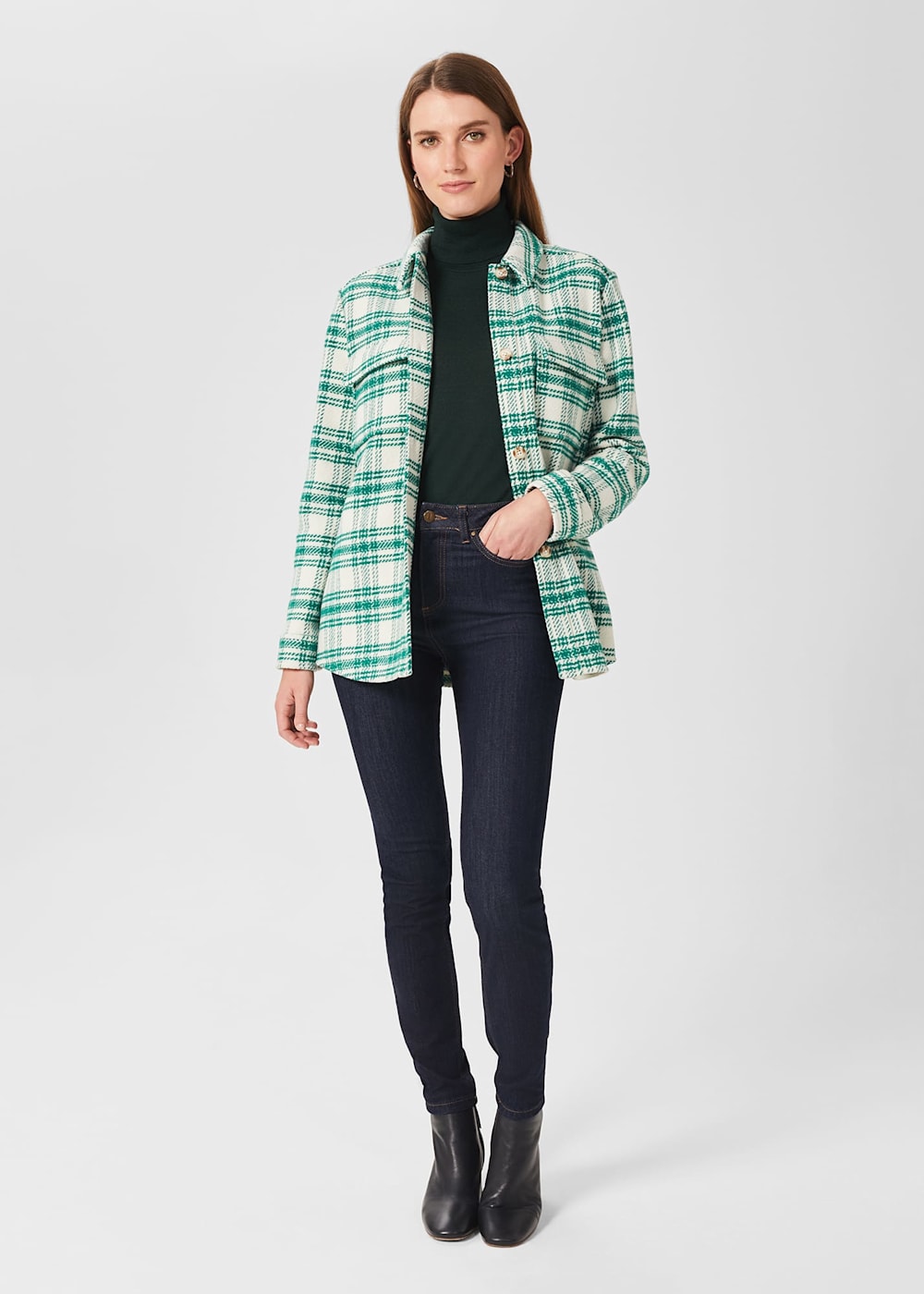 Pia Check Shirt Jacket | Hobbs US |