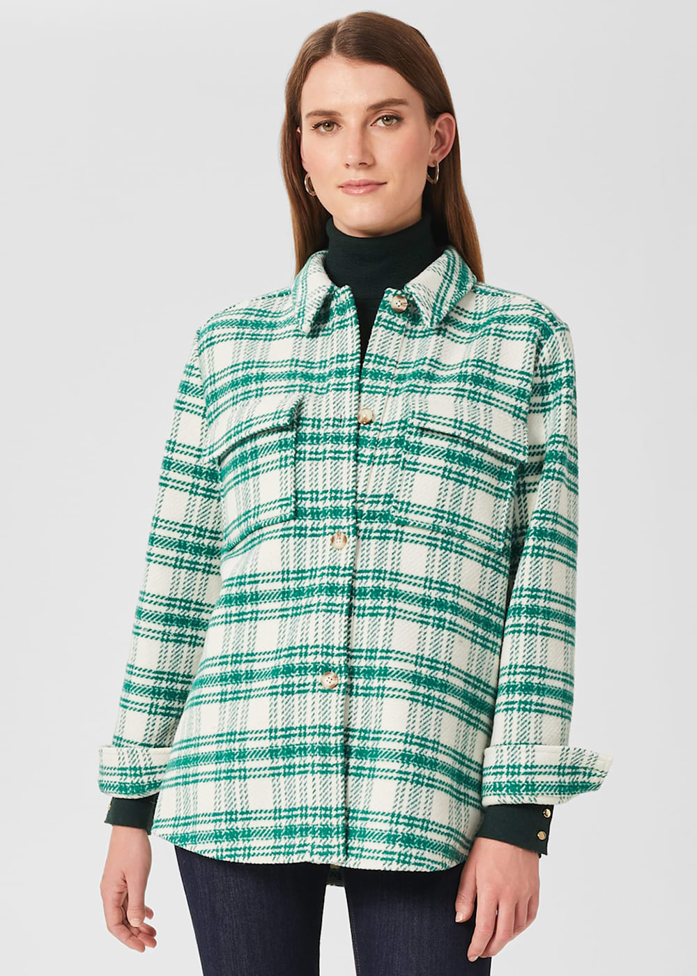 Pia Check Shirt Jacket | Hobbs US |