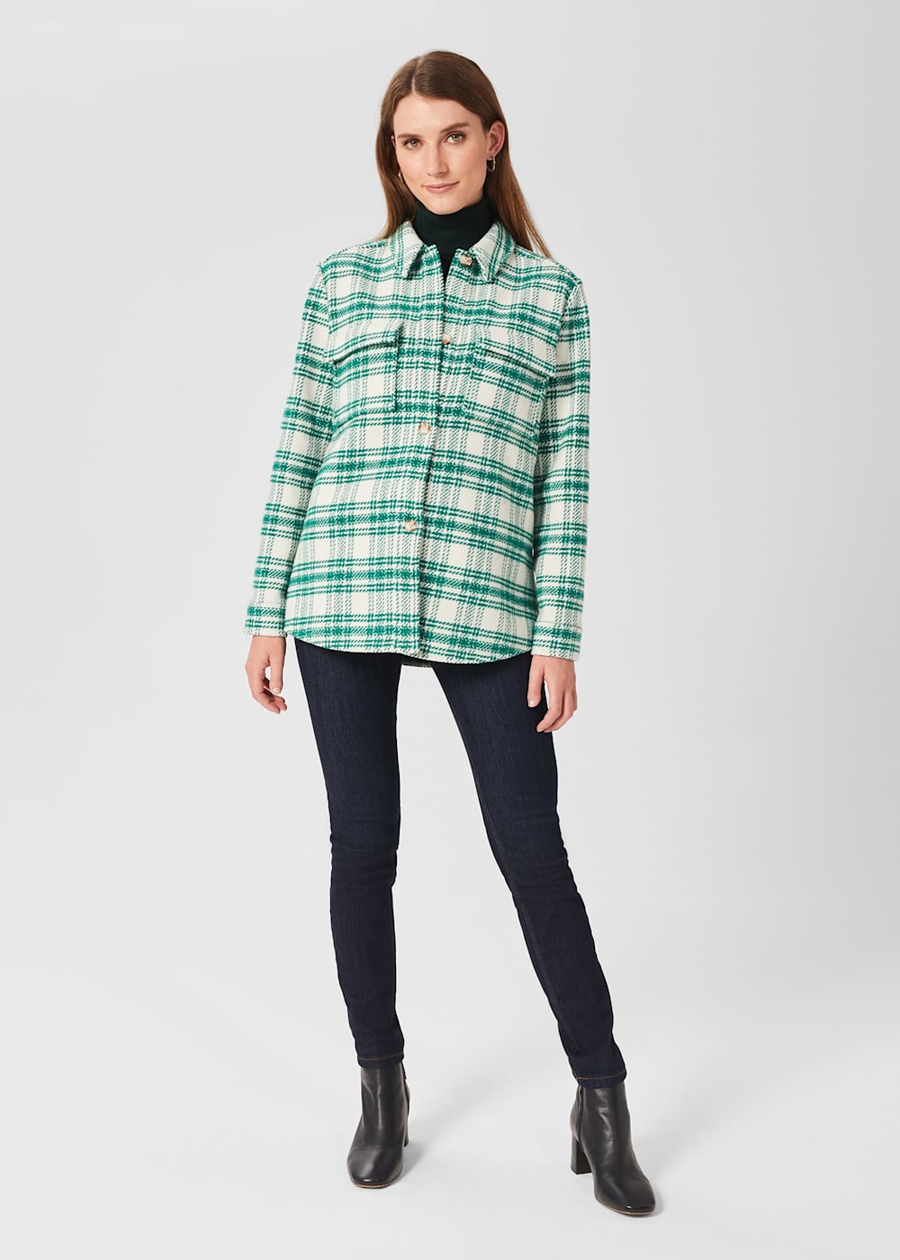 Pia Check Shirt Jacket | Hobbs US |