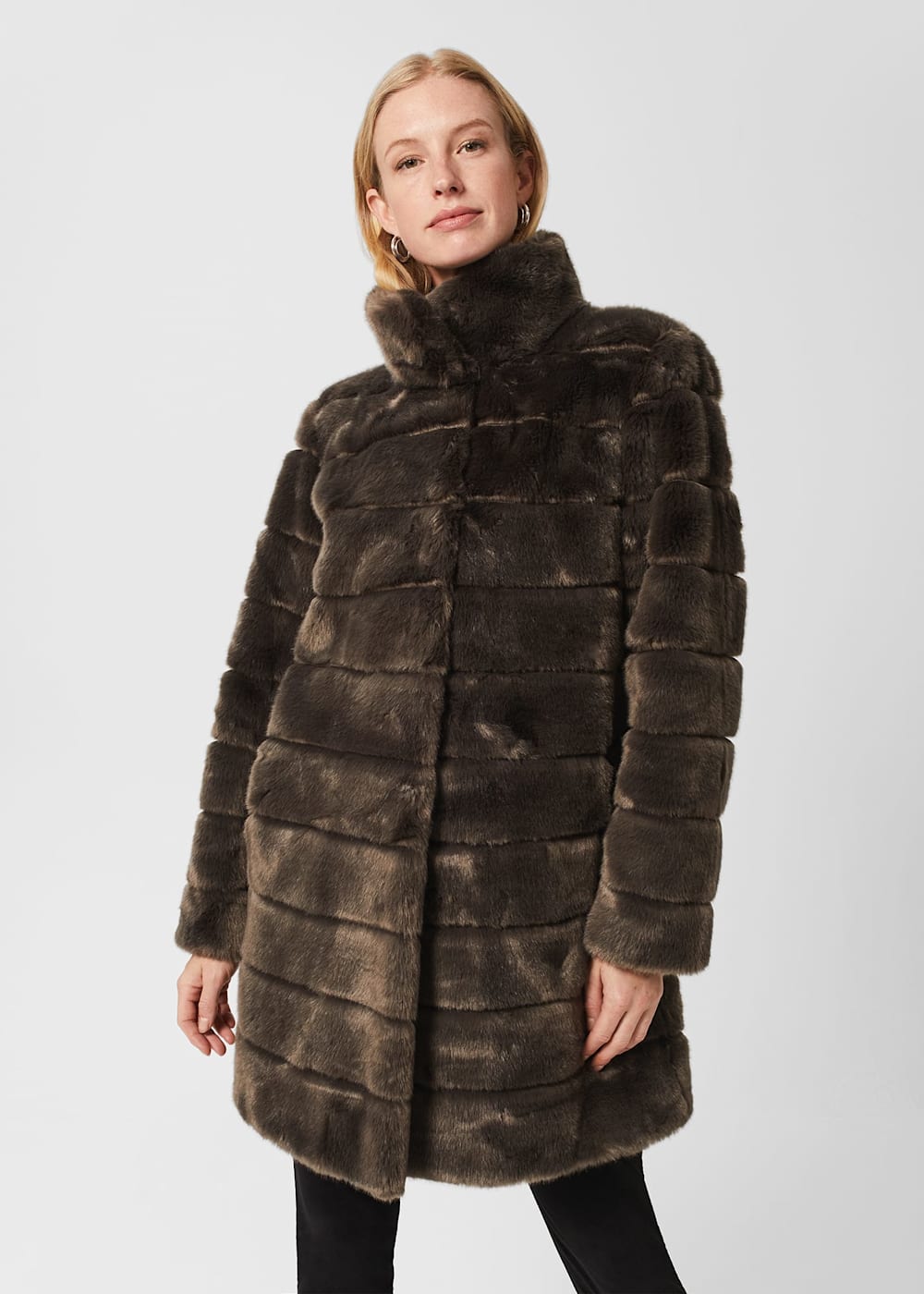 Hobbs black rosetta coat new arrivals