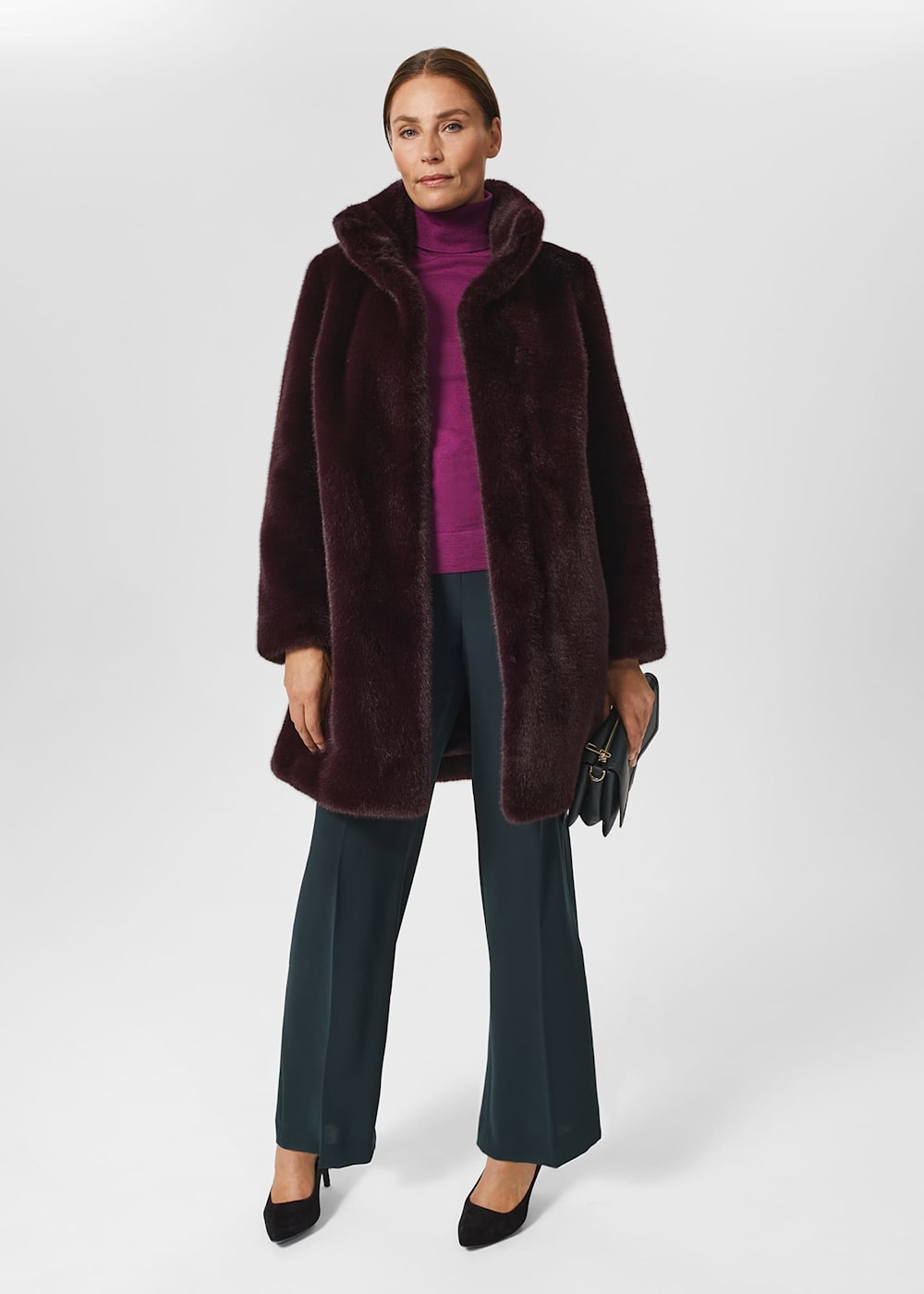 Maddox Faux Fur Coat | Hobbs UK |