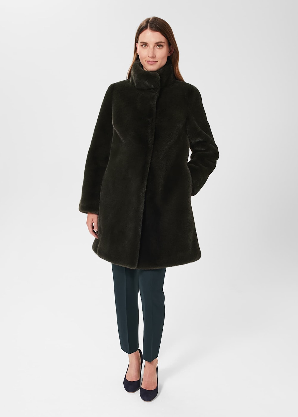 Maddox Faux Fur Coat Hobbs US
