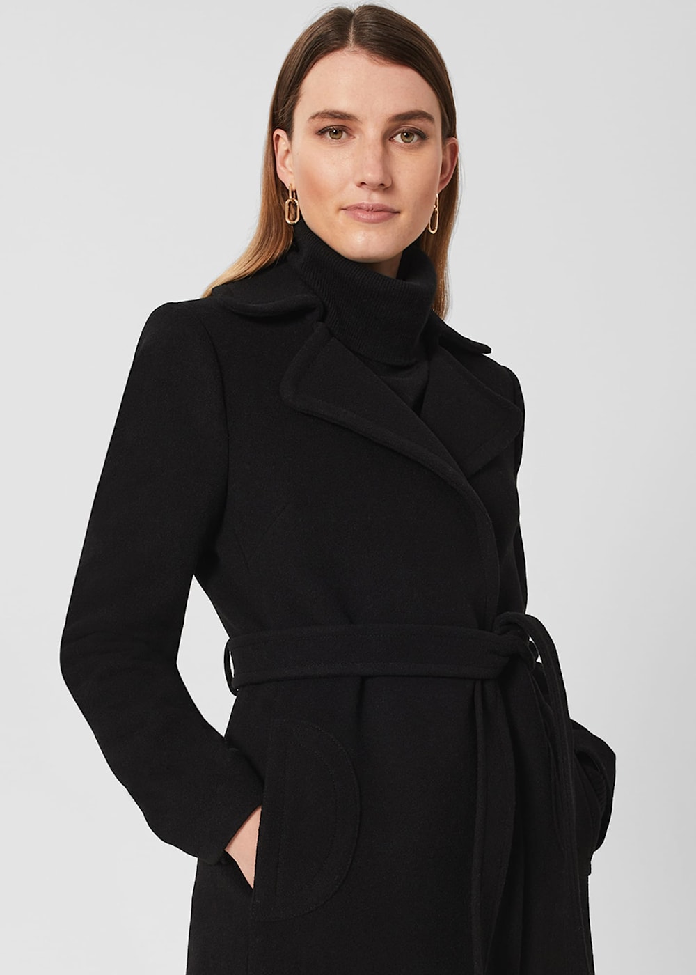 Hobbs black tia coat cheap